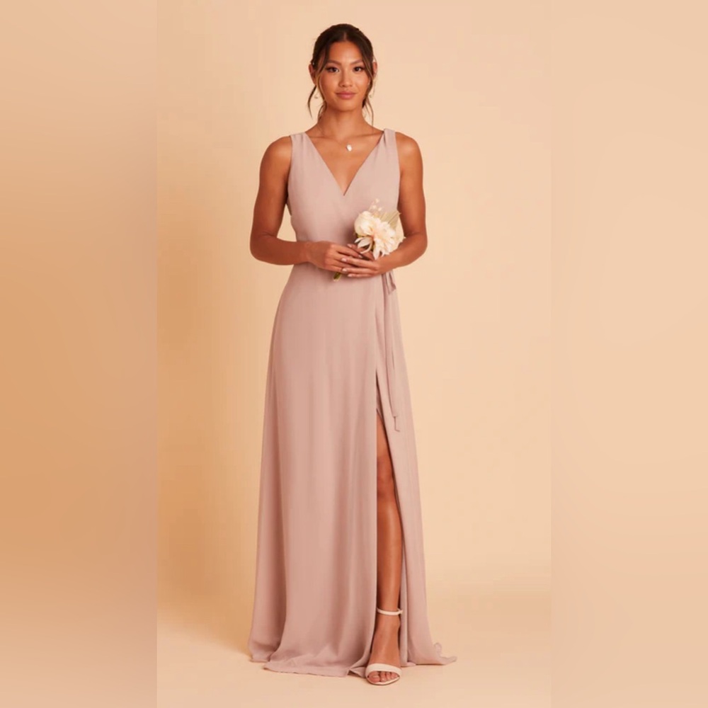 Birdy Grey “Minae” Chiffon Taupe Dress (XS)